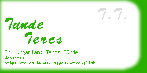 tunde tercs business card